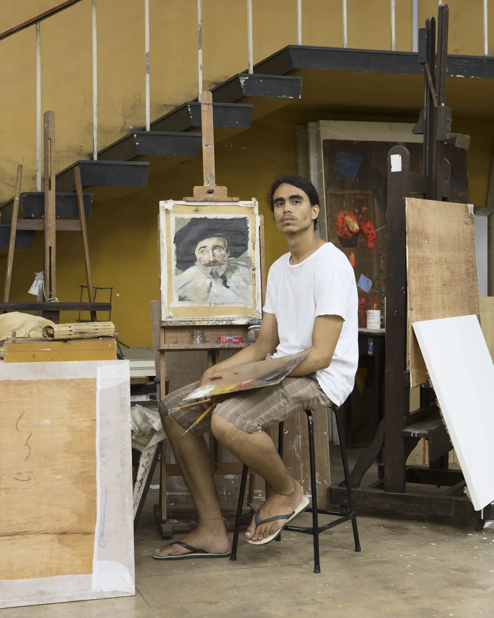 André Penteado — Gabriel Felipe Mariano da Silva, aluno do curso de graduação em pintura da Escola de Belas Artes da UFRJ, 2017