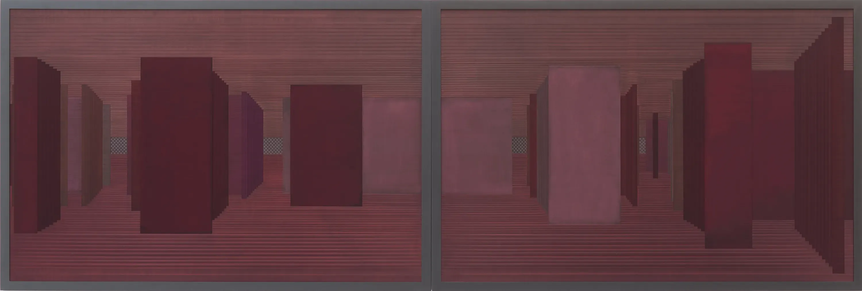 Janaina Mello Landini — Labirinto Rizomático - Série V C - Vermelho, 2018