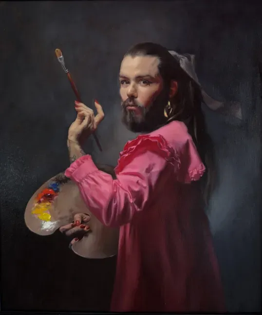Thix — Il Feminiello (autorretrato em rosa), 2024